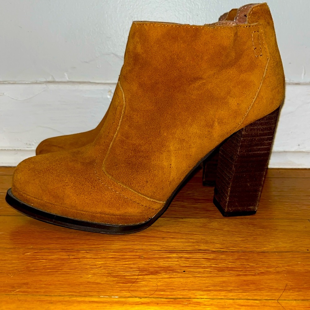 Jeffrey Campbell Osmond Suede Chestnut Bootie